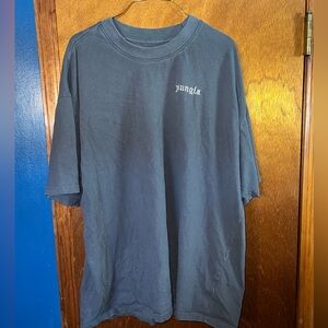 YoungLA Men's Navy Short Sleeve Tee old English font